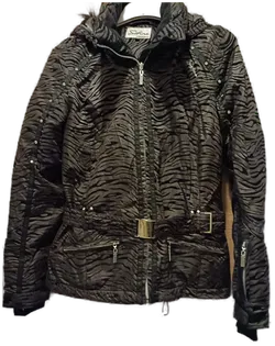 Safine by Etirel Damen Winterjacke braun-schwarz Gr. 38 - Hochwertige gestreifte Winterjacke - Bild 1