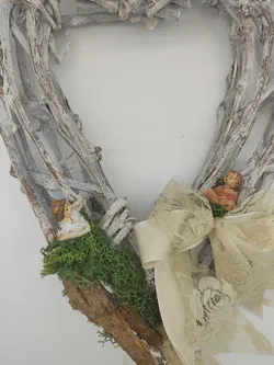 Deko Herz aus geflochtenem Holz - Bild 2