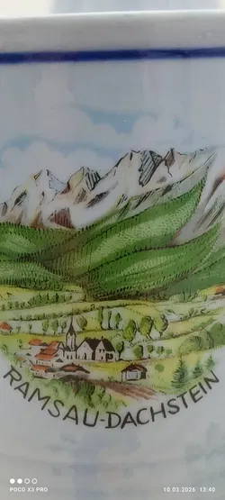 Lilien Porzellan Set, 1 Kanne + 4 Becher | Retro-Charme - Bild 5