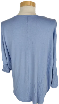 T-Shirt, dreiviertelarm mit Rundhalsausschnitt, hellblau, Größe 44 (geschätzt) - Bild 5