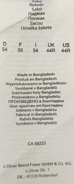 s.Oliver Herren Anzug grau Gr. 52/54 - Bild 6