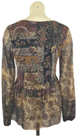 Desigual Damen-Langarmshirt Gr. 34 Geblümt | Boho-Charme – Vorschau 3