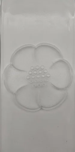 Glas Servierplatte mit Blumenmotiv  | Vintage-Schatz – Vorschau 2