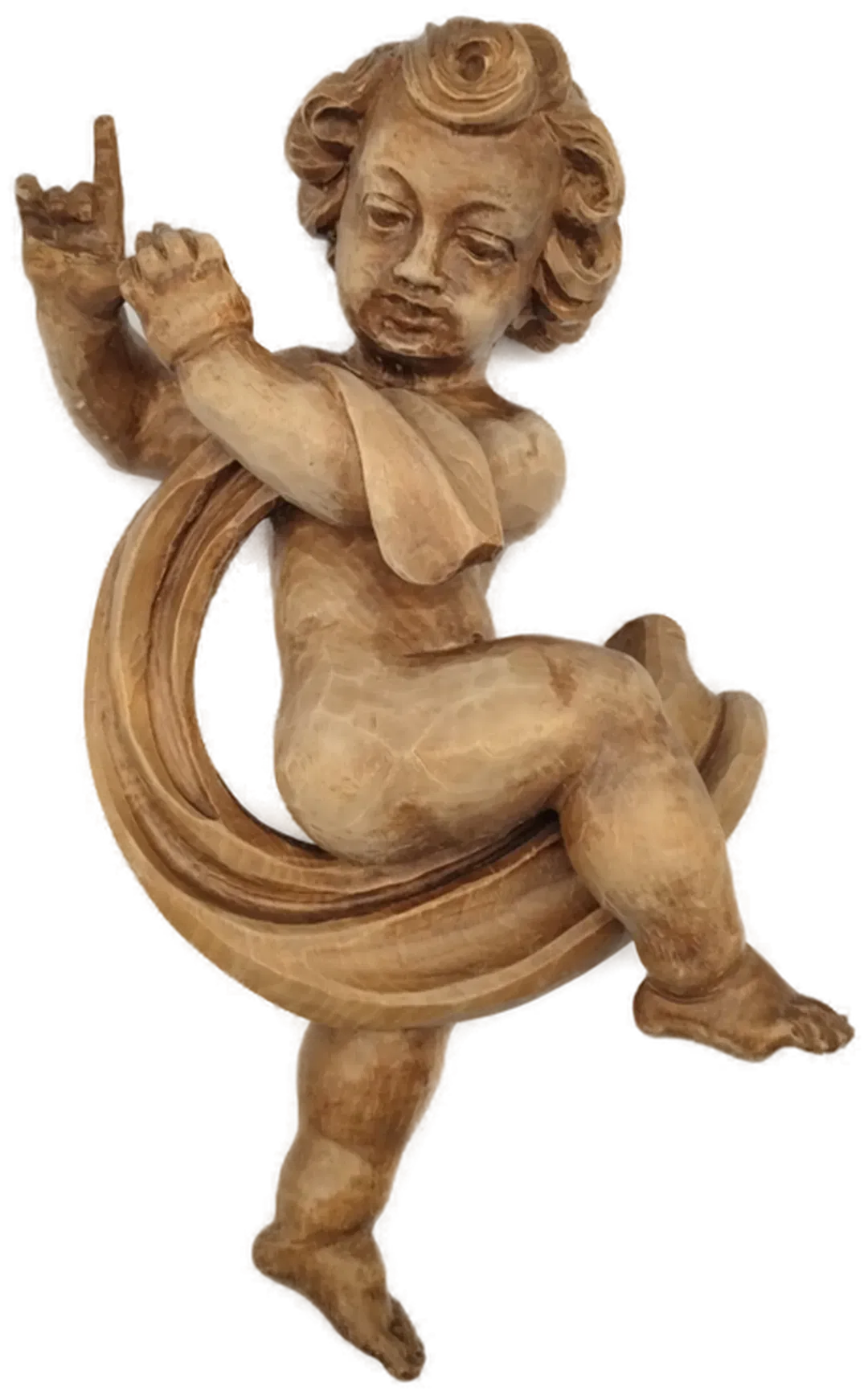 Dynamischer Holzengel als Holz - ca. 30cm hoch - Bild 4