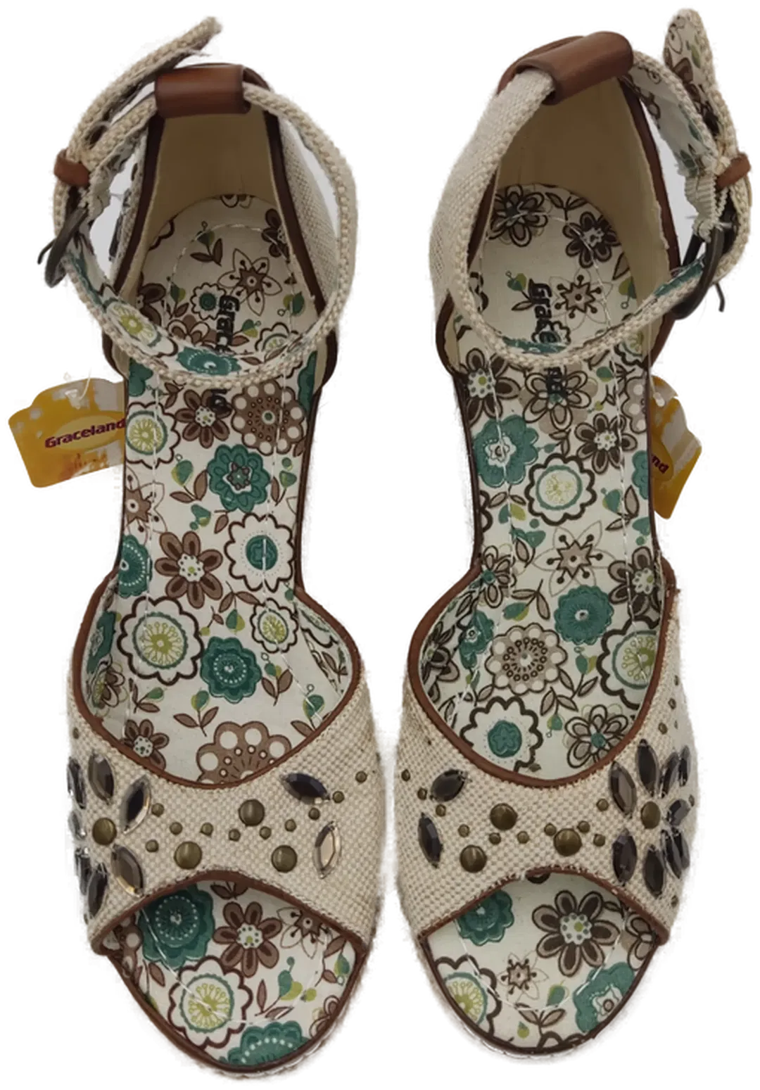 Graceland Damen Sandale beige gemustert - 38 - Bild 1