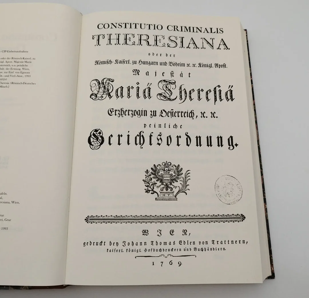 "Peinliche Gerichtsordnung" - Constitutio Criminalis Theresiana REPRINT – Bild 5
