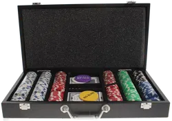 Poker-Set im Koffer — Pokerchips (mehrfarbig), 2 Kartendecks, Big/Small Blind-Marker - Bild 3