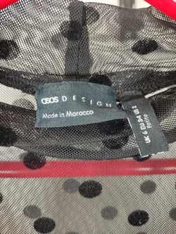 ASOS DESIGN Netz-Body Schwarz Gepunktet XS | Wie Neu - Bild 2