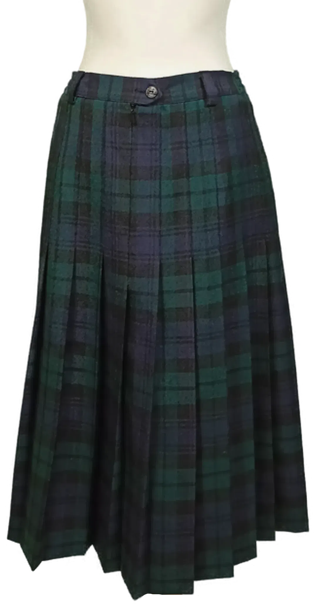 O'Neill of Dublin Damen Midi Karorock grün/schwarz aus Wolle Gr. 38 - Bild 4