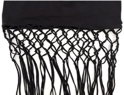 Divided H&M Damen Maxikleid mit Fransen schwarz Gr. M - Bild 3