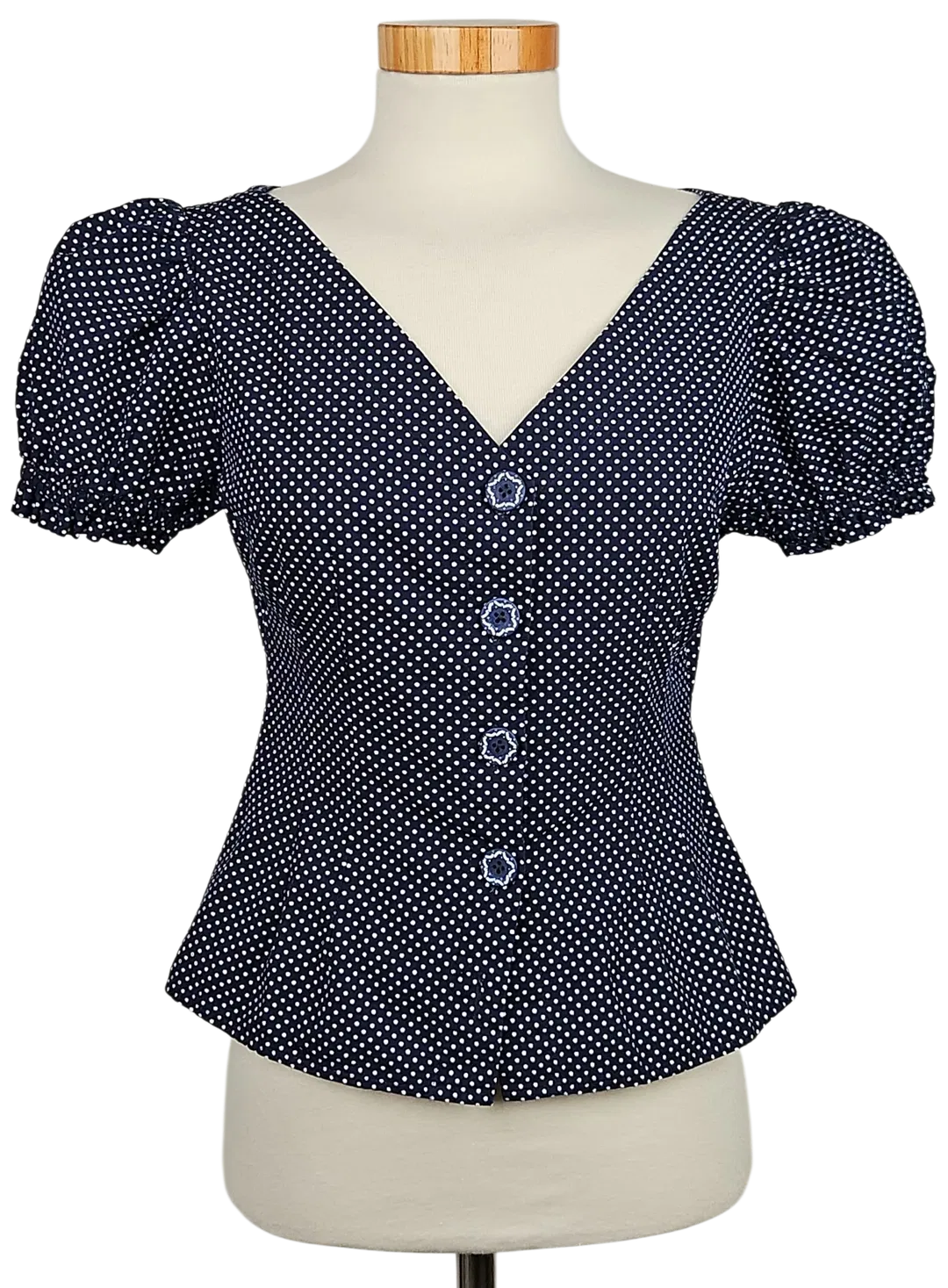 Lena Hoschek Damen Bluse, blau - Gr. S  - Bild 1