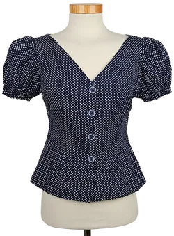 Lena Hoschek Damen Bluse, blau - Gr. S  - Bild 1