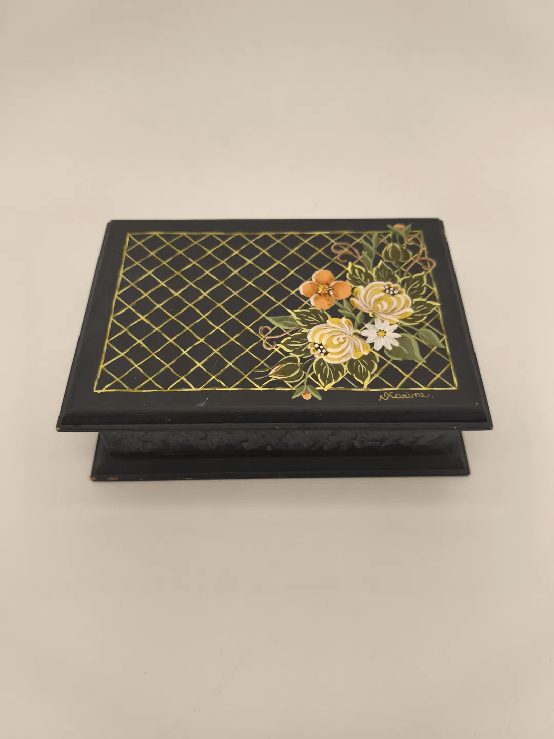 Holzkästchen mit Bauermalerei - Bild 1