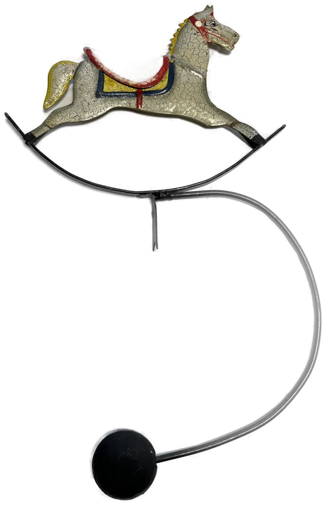 Vintage Metall Gartendeko Pferd Kantenhocker - Bild 1