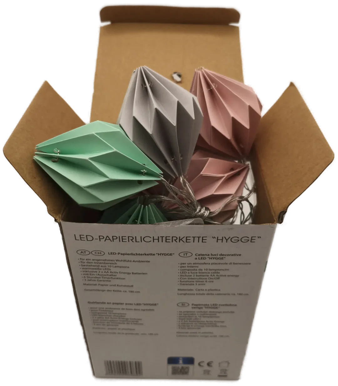 LED Origami-Papierlichterkette - Bild 1