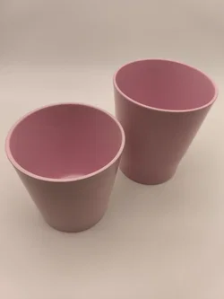 2 Übertöpfe rosa, Keramik – Vorschau 2