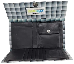 Rebagz Upcycling Damen Geldbörse - grau/schwarz - Bild 2