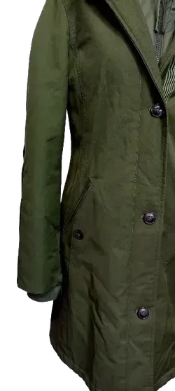 Marc O'Polo Damenparka mit Webpelz in olivgrün, Größe 36 - Bild 3