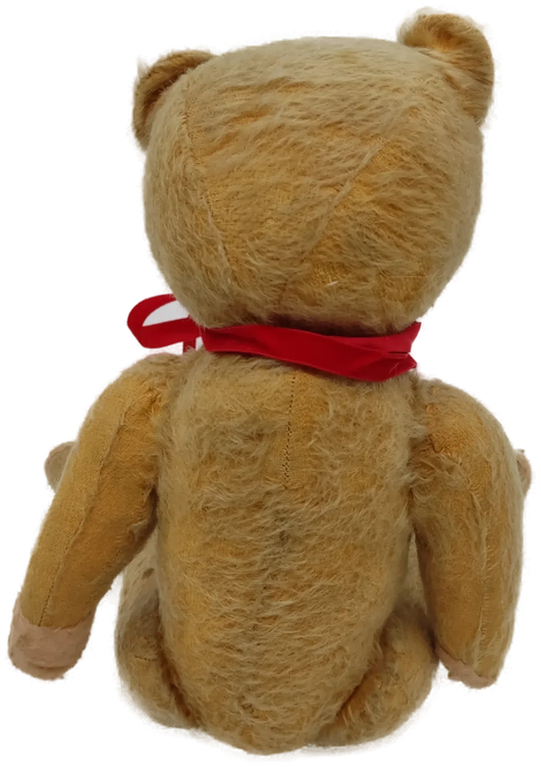 Vintage Teddybär hellbraun mit roter Schleife – Bild 7