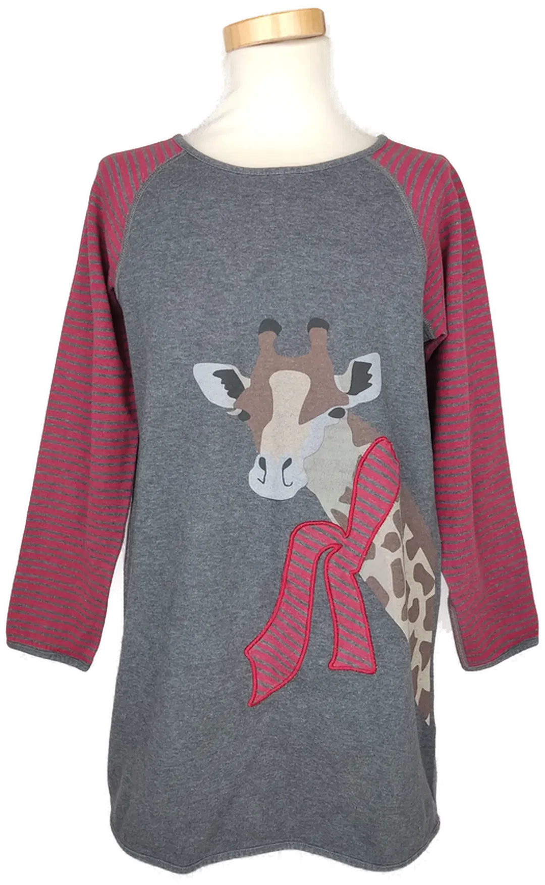 Maas Mädchen Longpulli grau/rot - 152 - Bild 1