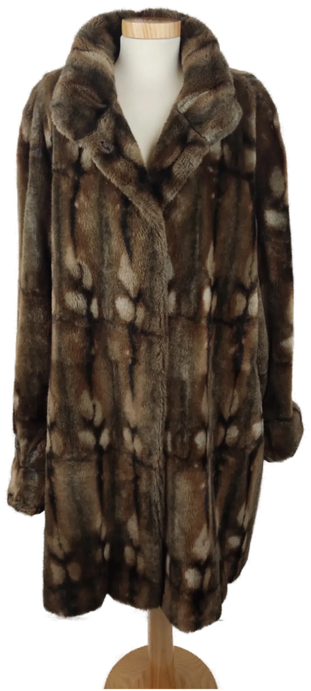 Ulla Popken Damen Kunstpelz Mantel - Größe 42/44 - Bild 4