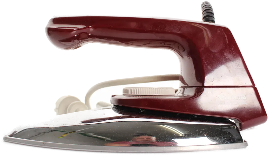 3er-Set Vintage Bügeleisen – 50er–70er Jahre –  Rowenta – burgund-rot, funktionsfähig oder Deko - Bild 4