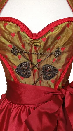 Damendirndl grün/rot Gr. XXS – Vorschau 3
