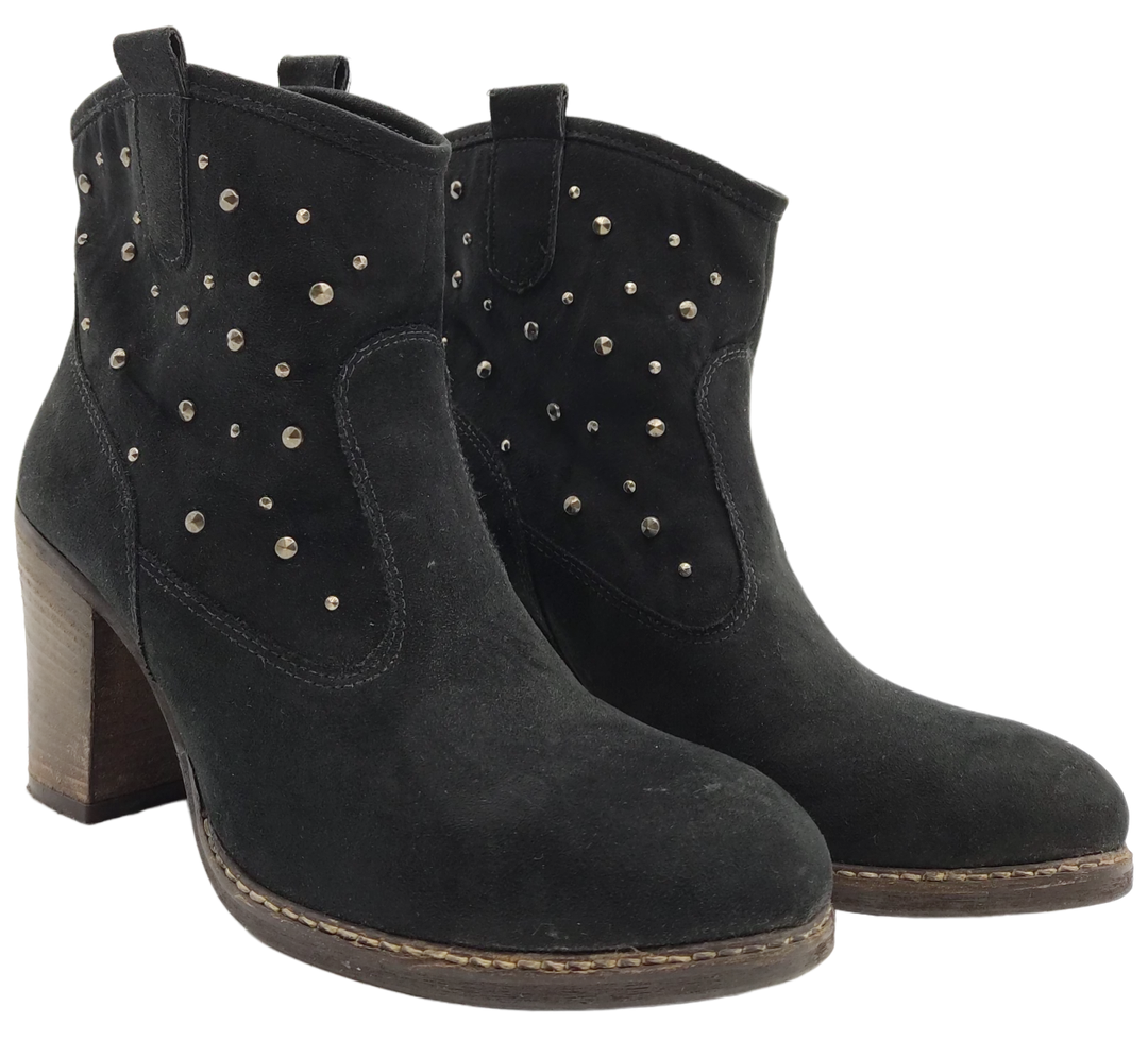 Damen Stiefletten Made in Italy, schwarz - Gr. 36 – Bild 2