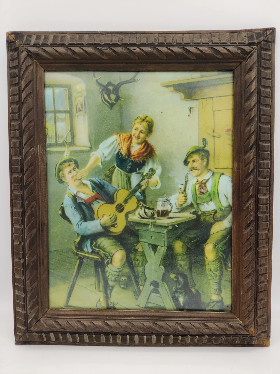 Altes Bild Landhausstil Holzrahmen Mit Patina | Leporello – Bild 1