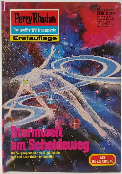 Romanheft Perry Rhodan Sturmwelt am Scheideweg Erstauflage Nr.1447 - Bild 2