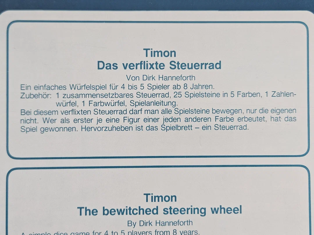 Timon - Vintage Gesellschafsspiel - Edition Perlhuhn franckh  – Bild 3