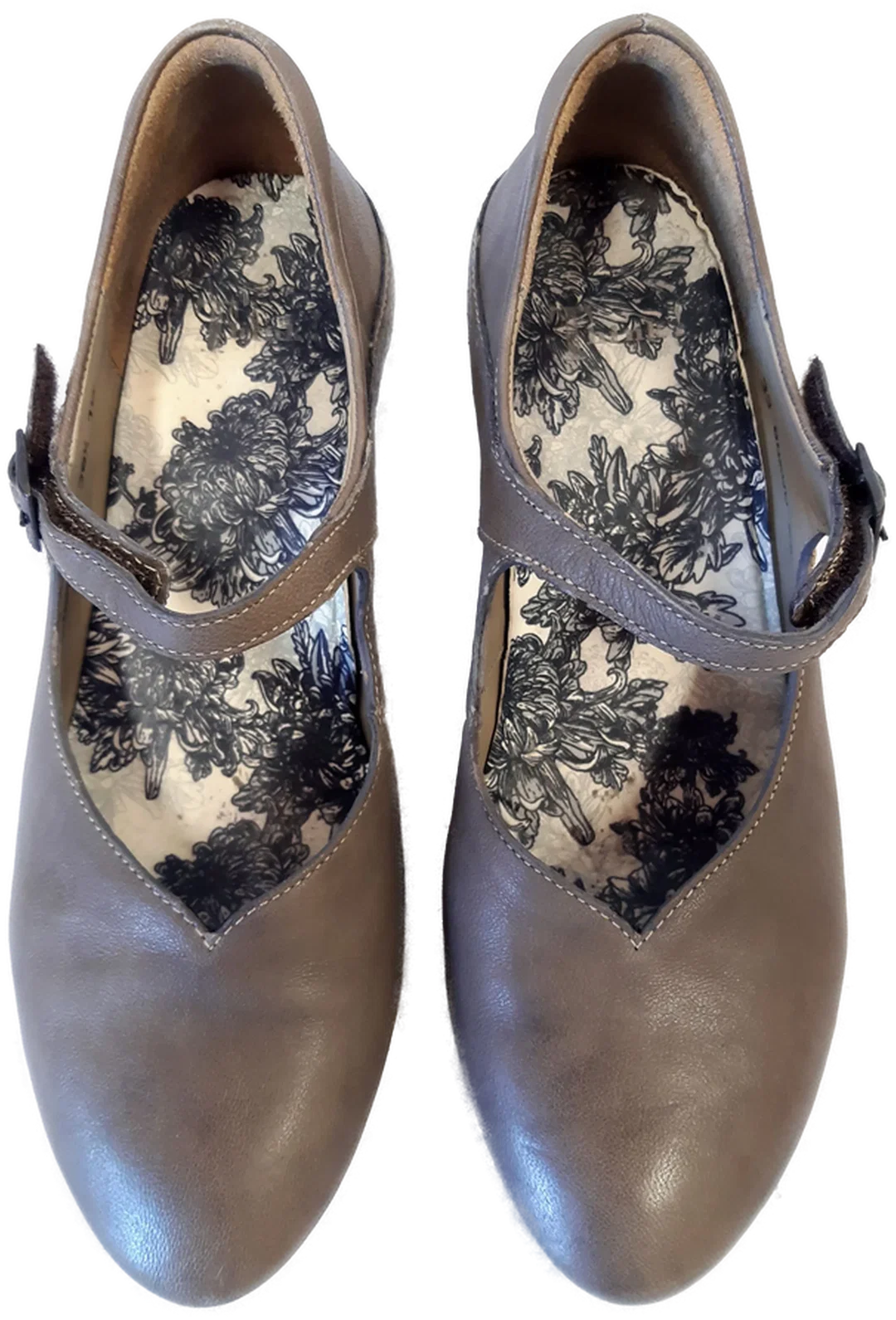 Think! Damen Riemchen Pumps, taupe/creme - Gr. 38,5 – Bild 4