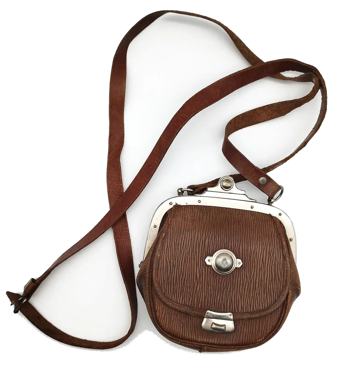 Vintage Schaffnertasche Leder | Einmaliges Unikat - Bild 2