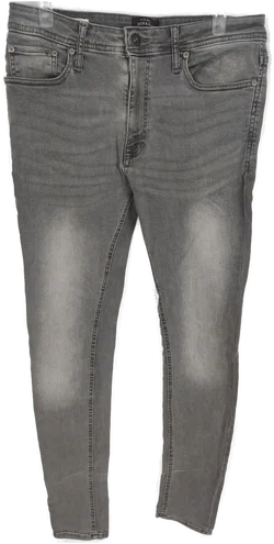 Jeans "Jack & Jones", lang mit Stretch, graumeliert mit Taschen, W 31/ L 34