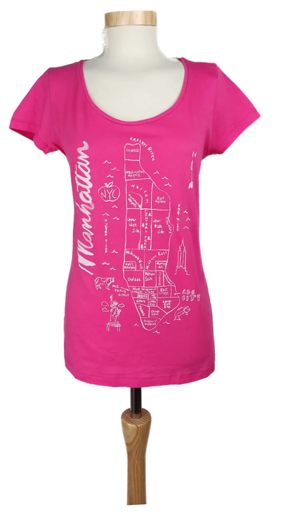 Benetton Damen T-Shirt pink - M/38 - Bild 1