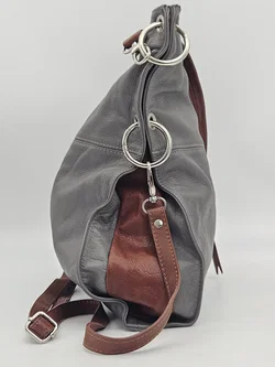 Damen Ledertasche - grau  - Bild 5
