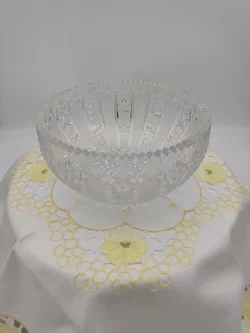 Bohemian Kristallglas-Schale „Queen’s Lace“ | Vintage-Klassiker – Vorschau 1