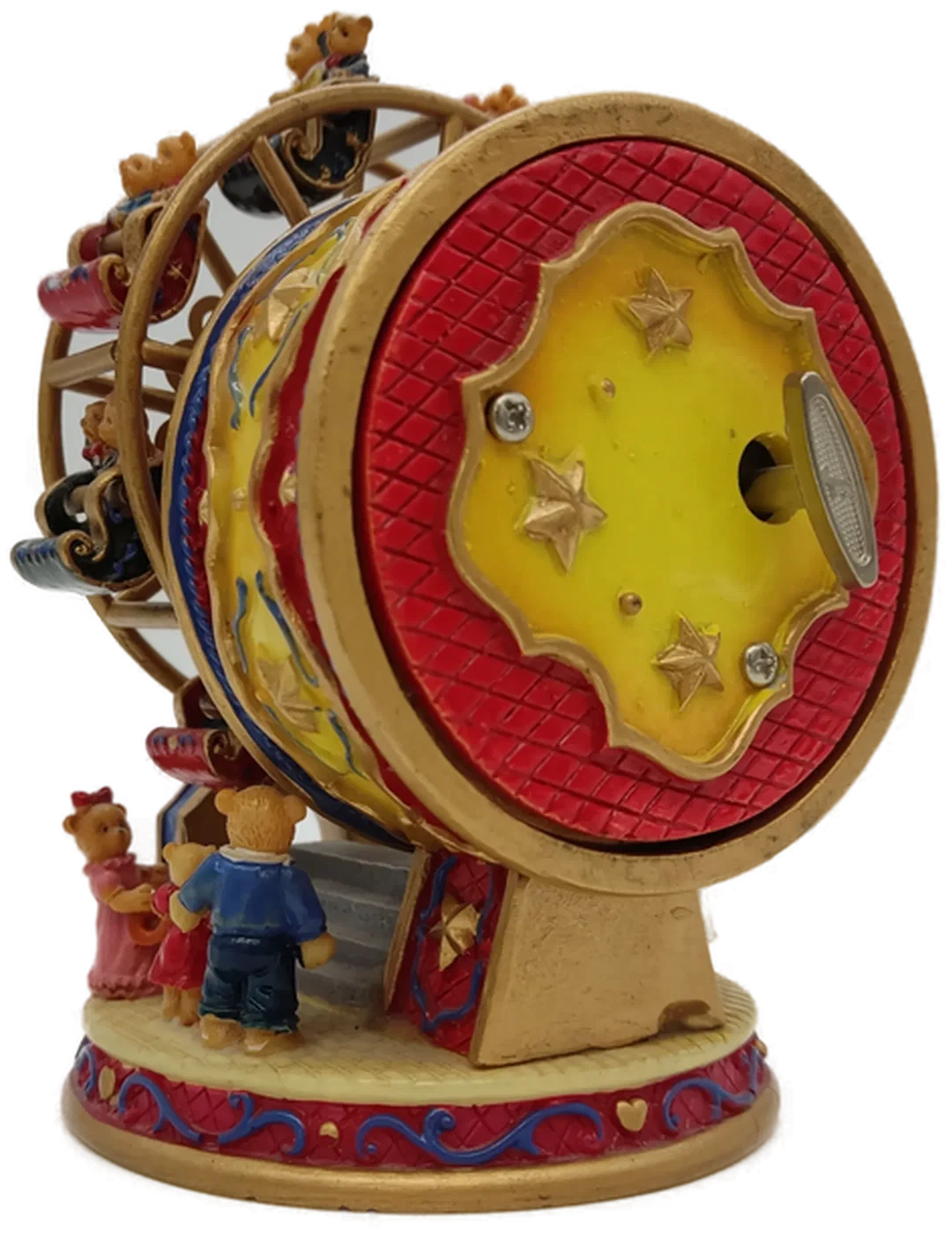 Riesenrad Spielbox Musikbox mit kleinen Bären zum Aufziehen – Bild 2