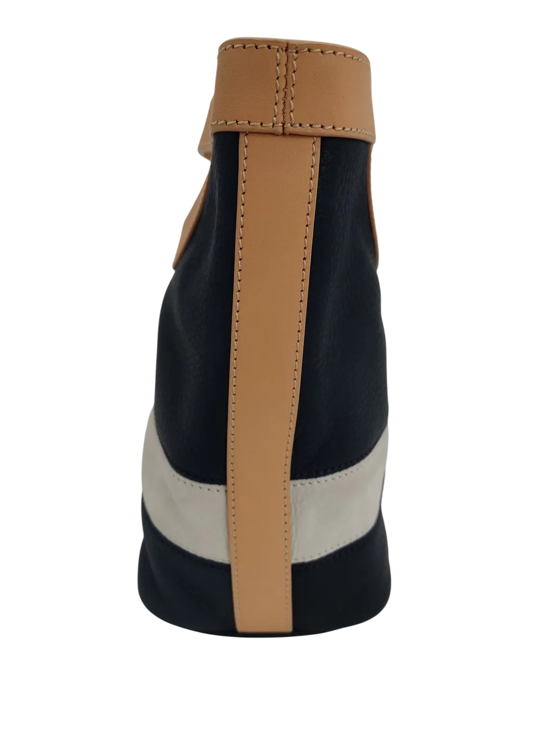 Max V. Koenig Damen Lederhandtasche, marine/weiß/creme - Höhe ca. 22 cm  – Bild 2