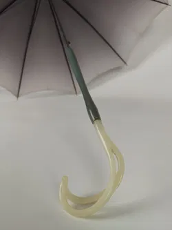 Vintage-Flanierschirm / Sonnenschirm / Damenschirm mit grauem Farbverlauf und ausgefallenem Griff - Bild 5