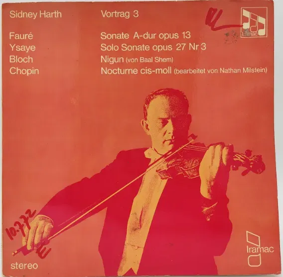 Vinyl LP - Sidney Harth, Faure, Ysaye, Bloch, Chopin - Vortrag 3 - Bild 2