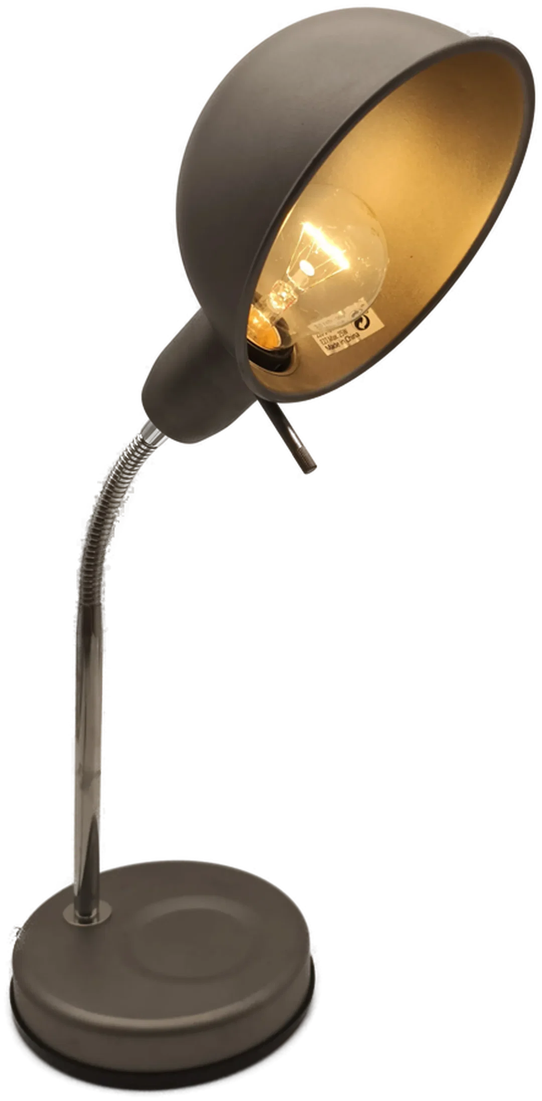 flexible Tischlampe, Metall grau - Bild 1