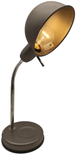 flexible Tischlampe, Metall grau