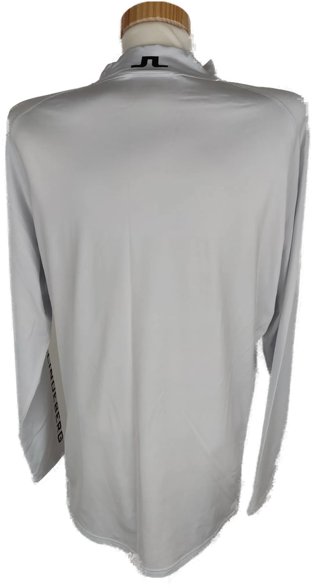 Shirt "J. Lindeberg", langarm mit Stehkragen, weiß mit Schriftzug, Größe XL – Bild 3