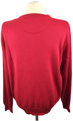 Herrenpullover C&A Rot mit V-Ausschnitt | Casual-Klassiker – Vorschau 3