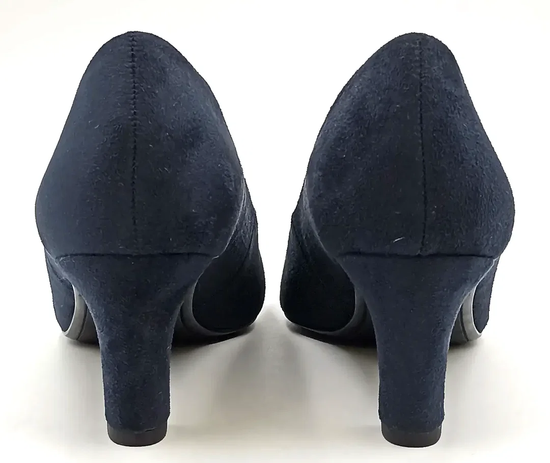 Tamaris Damen Wildlederpumps dunkelblau F 1/2 - Gr. 39 – Bild 3