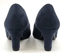 Tamaris Damen Wildlederpumps dunkelblau F 1/2 - Gr. 39 – Vorschau 3
