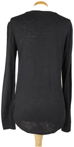 H&M Damen T-Shirt langarm schwarz- XS 34 - Bild 2