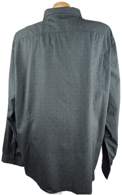 Angelo Litrico C&A Herren-Hemd langarm blau-grün gemustert - 3XL/47-48 - Bild 2