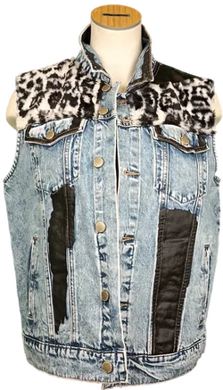 Desigual Damen Jeansweste gemustert Gr. XL
